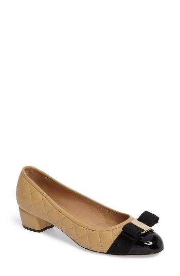 Women's Salvatore Ferragamo Vara Pump B - Beige