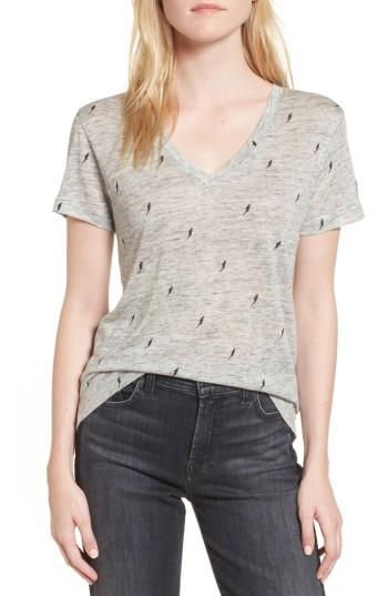 Women's Rails Cara Linen Blend Tee - Grey
