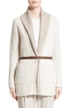 Women's Fabiana Filippi Wool, Silk & Cashmere Knit Cardigan Us / 40 It - White