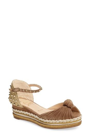 Women's Christian Louboutin Madcarina Sandal Us / 37eu - Beige
