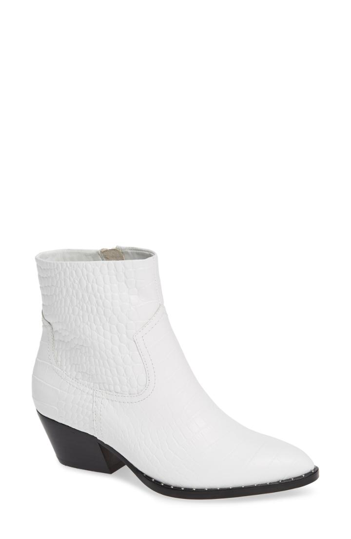 Women's Something Navy Wesley Cowboy Bootie M - White