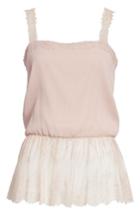 Women's St. John Collection Crinkle Silk Georgette Camisole - Pink