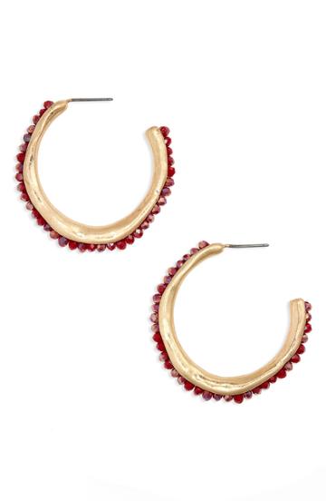 Women's Canvas Jewelry Crystal Hoop Earrings