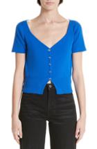 Women's Simon Miller Senoia Fitted Crop Cardigan - Blue