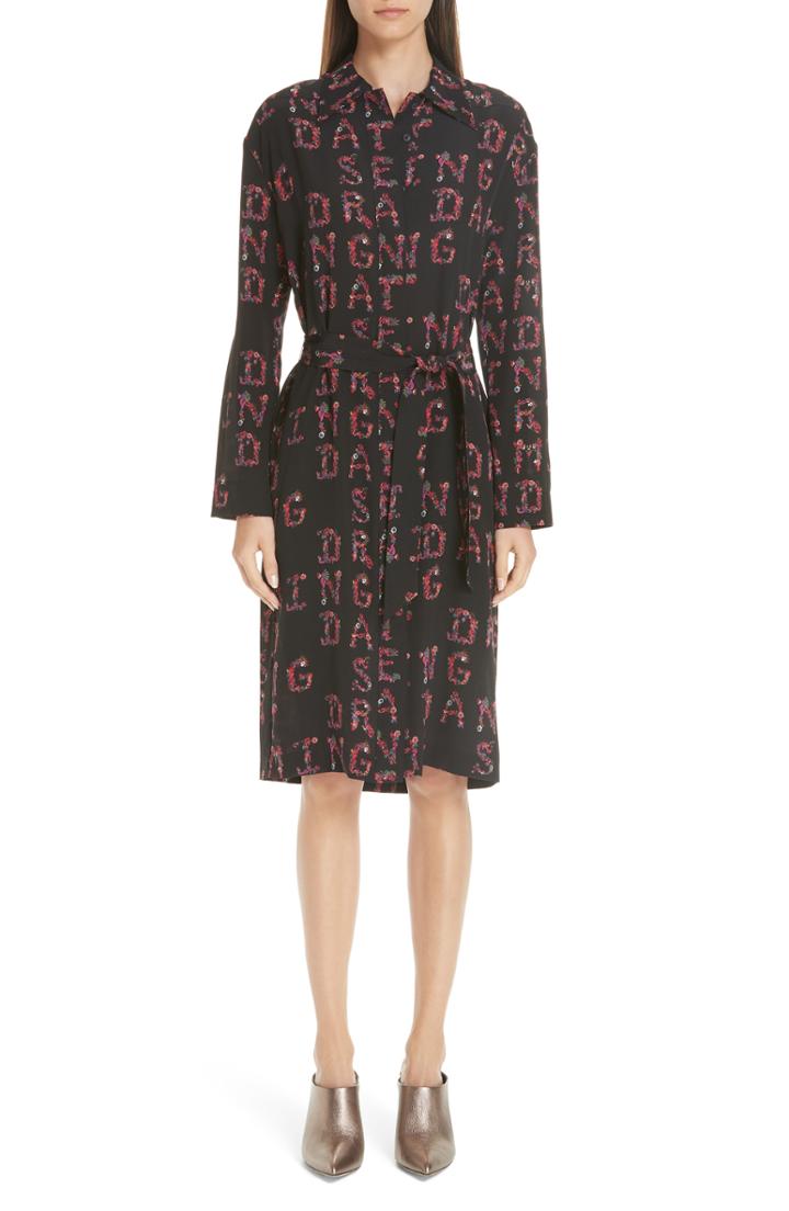 Women's Etro Dancing Print Silk Dress Us / 38 It - Black