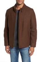 Men's Schott Nyc Liberty Wool Blend Zip Front Jacket, Size - Brown