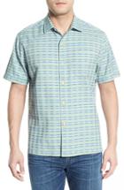 Men's Tommy Bahama 'pixel In Paradise' Original Fit Short Sleeve Sport Shirt - Blue