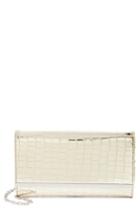 Nordstrom Metallic Croc-embossed Faux Leather Clutch -