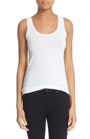 Women's Majestic Filatures Rib Knit Tank - White