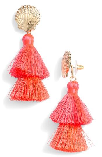 Women's Lilly Pulitzer Shell Yeah Tassel Earrings