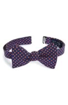 Men's Ted Baker London Fancy Dots Silk & Cotton Bow Tie, Size - Blue