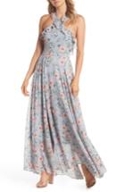 Women's Gal Meets Glam Collection Ella Floral Ruffle Chiffon Maxi Dress - Blue