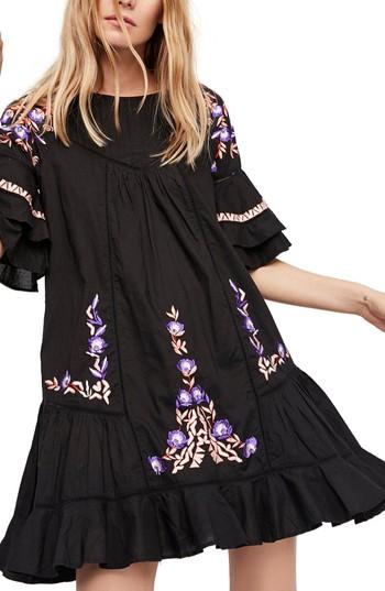 Women's Free People Pavlo Babydoll Dress - Black