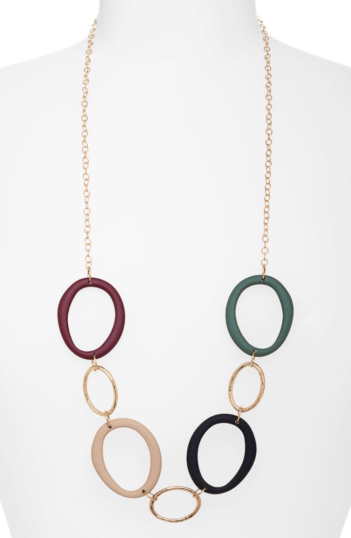 Women's Canvas Jewelry Organic Hoops Necklace