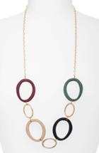Women's Canvas Jewelry Organic Hoops Necklace