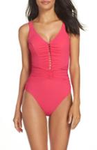 Women's Profile By Gottex Cocktail Party One-piece Swimsuit - Blue