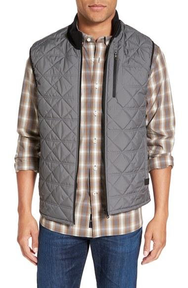 Men's Victorinox Swiss Army 'quilted Matterhorn Ii' Water Repellent Vest, Size - Grey