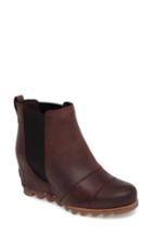 Women's Sorel Lea Waterproof Wedge Bootie .5 M - Red