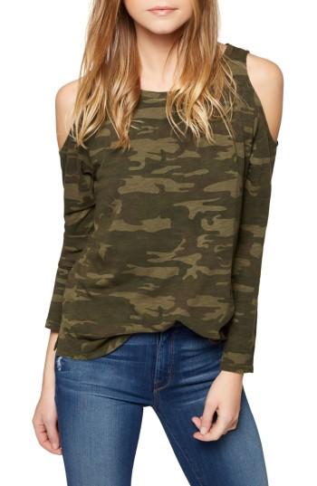 Women's Sanctuary Lolita Cold Shoulder Camo Tee