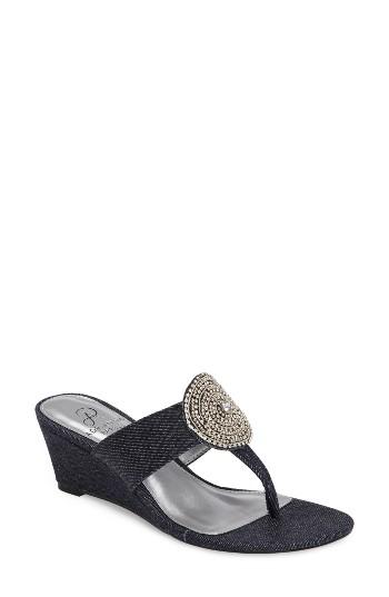 Women's Adrianna Papell Casey Wedge Sandal .5 M - Blue