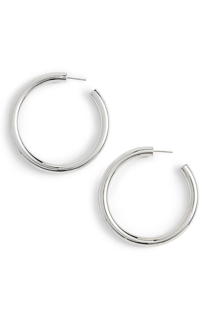 Women's Argento Vivo Hollow Hoop Earrings
