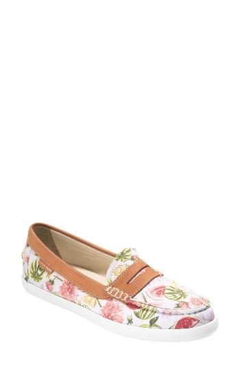 Women's Cole Haan 'pinch' Penny Loafer .5 M - White