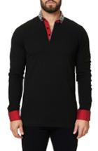Men's Maceoo Long Sleeve Polo (s) - Black