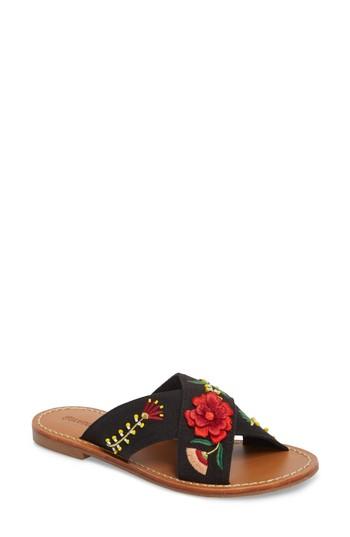 Women's Soludos Embellished Floral Sandal M - Black