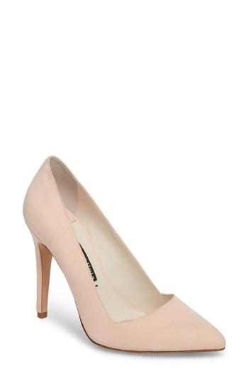 Women's Alice + Olivia Dina 95 Whipstitch Pointy Toe Pump M - Pink