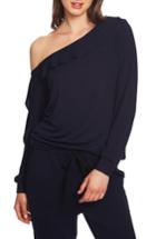 Women's 1.state Cozy One-shoulder Ruffle Top, Size - Blue