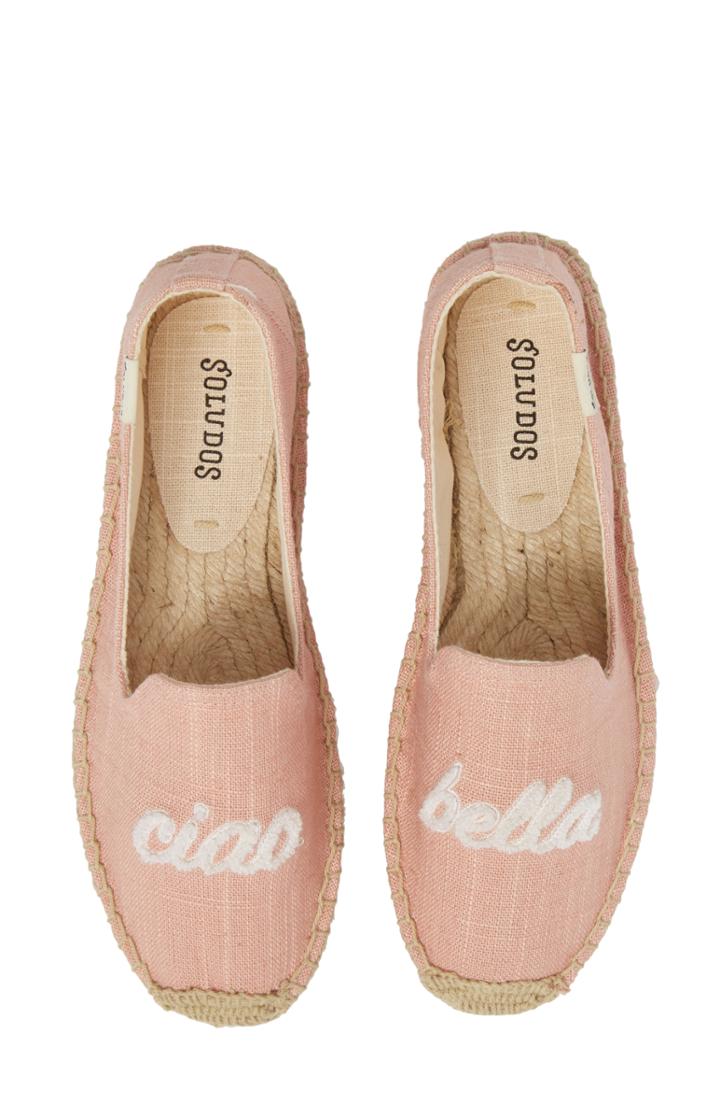 Women's Soludos Ciao Bella Espadrille Flat .5 M - Pink