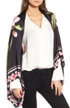 Women's Ted Baker London Peach Blossom Silk Cape Scarf
