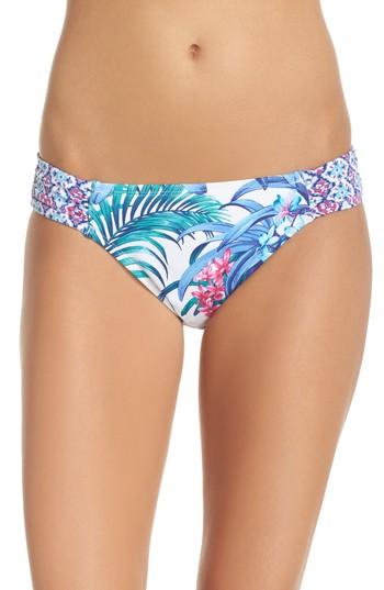 Women's Tommy Bahama Majorelle Side Shirred Hipster Bikinis - White