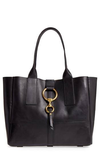 Frye Ilana Harness Leather Shopper - Black