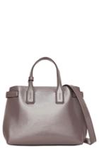 Burberry Small Banner Leather Tote - Grey