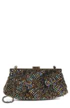 Nordstrom Faceted Fan Beaded Evening Clutch - None
