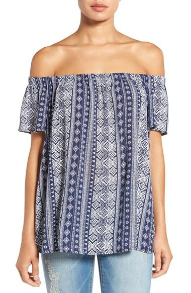 Women's Bobeau Off The Shoulder Top - Blue