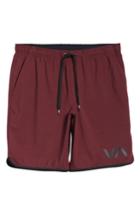 Men's Rvca Va Sport Ii Shorts - Burgundy