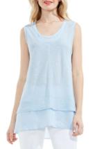 Women's Two By Vince Camuto Double Layer Top, Size - Blue