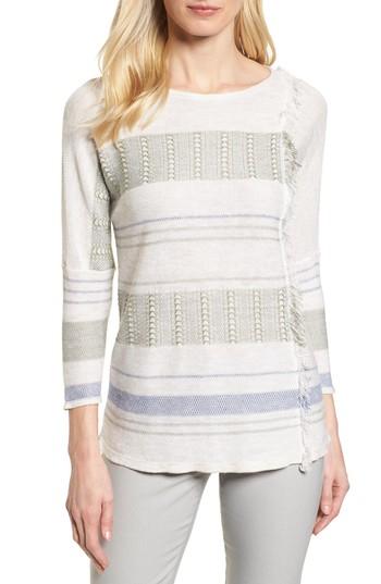 Women's Nic+zoe Juniper Fringe Top - Green