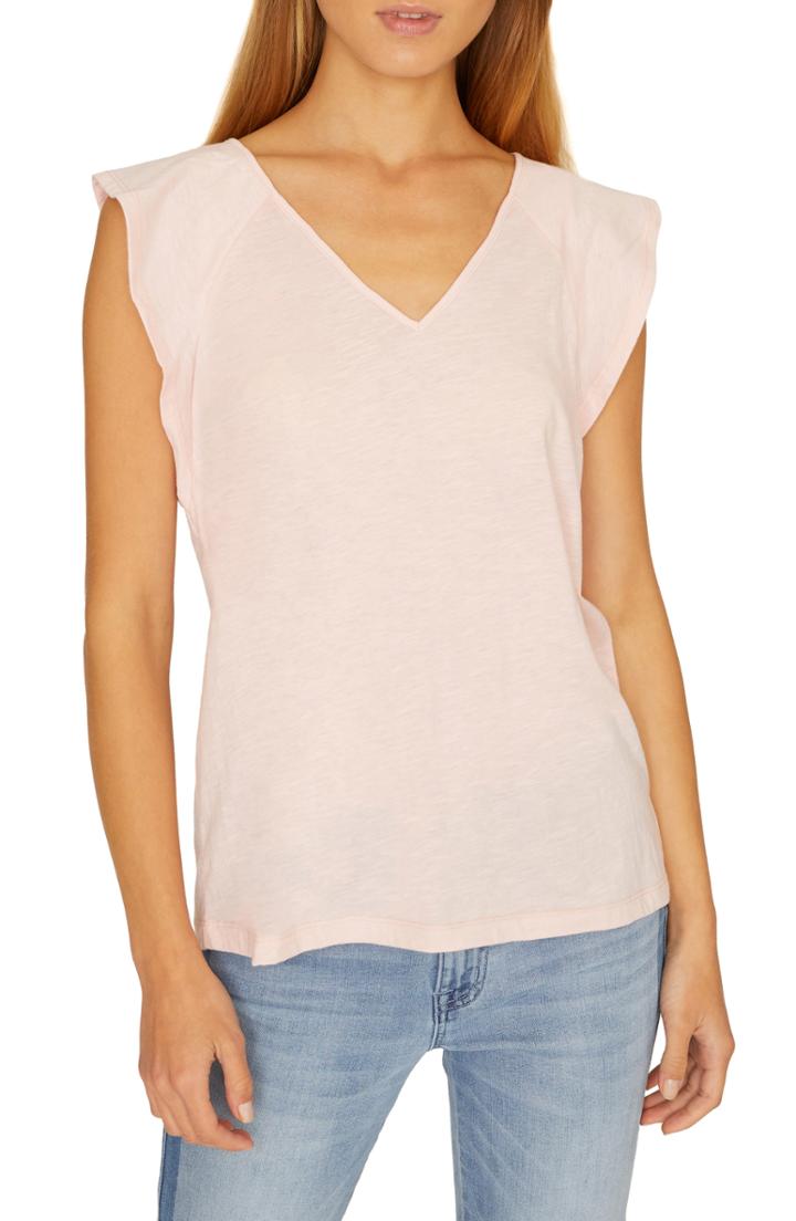 Women's Sanctuary Lily Flutter Sleeve Tee - Pink