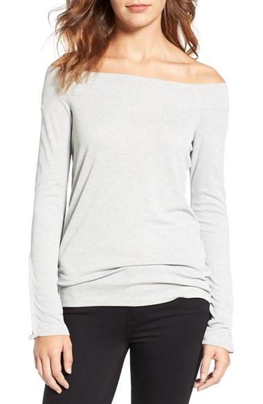 Women's Splendid Sandwash Ribbed Off The Shoulder Top