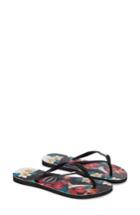 Women's Havaianas Slim Tropical Floral Flip Flop /42 Br - Black