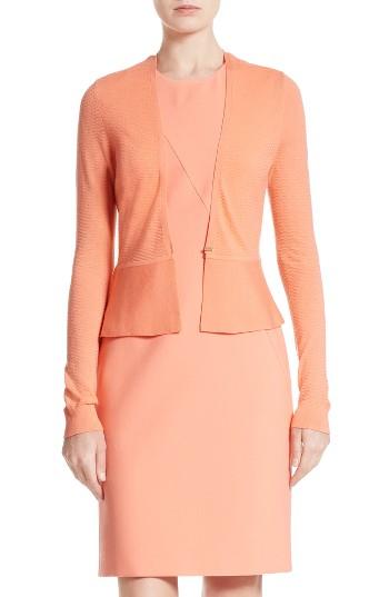 Women's Boss Feline Wool Peplum Cardigan