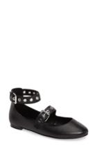 Women's Rebecca Minkoff Rachel Buckle Strap Flat M - Black