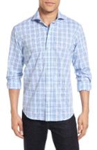 Men's Ledbury The Robinette Classic Fit Plaid Sport Shirt - Blue