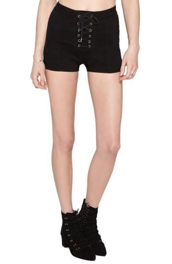 Women's Amuse Society Daisy Chain High Waisted Denim Shorts