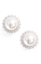 Women's Nadri Imitation Pearl Clip Stud Earrings