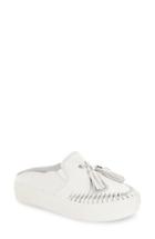 Women's Jslides Tassel Slip-on Sneaker M - White