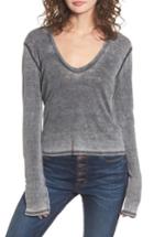 Women's Pst By Project Social T Washed Rib Knit Top - Black